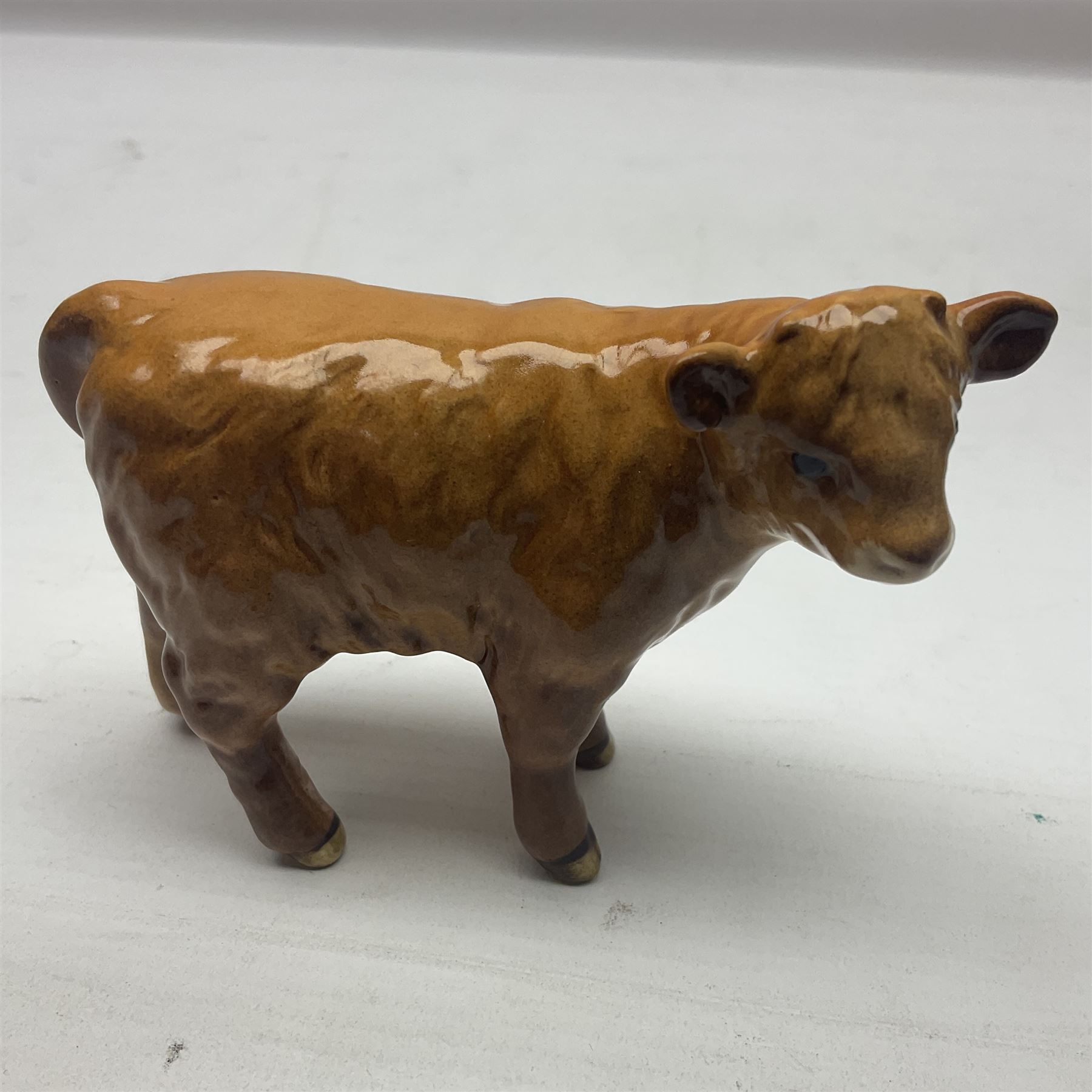 Beswick Highland family group, comprising bull 2008, cow 1740, and calf 1727D