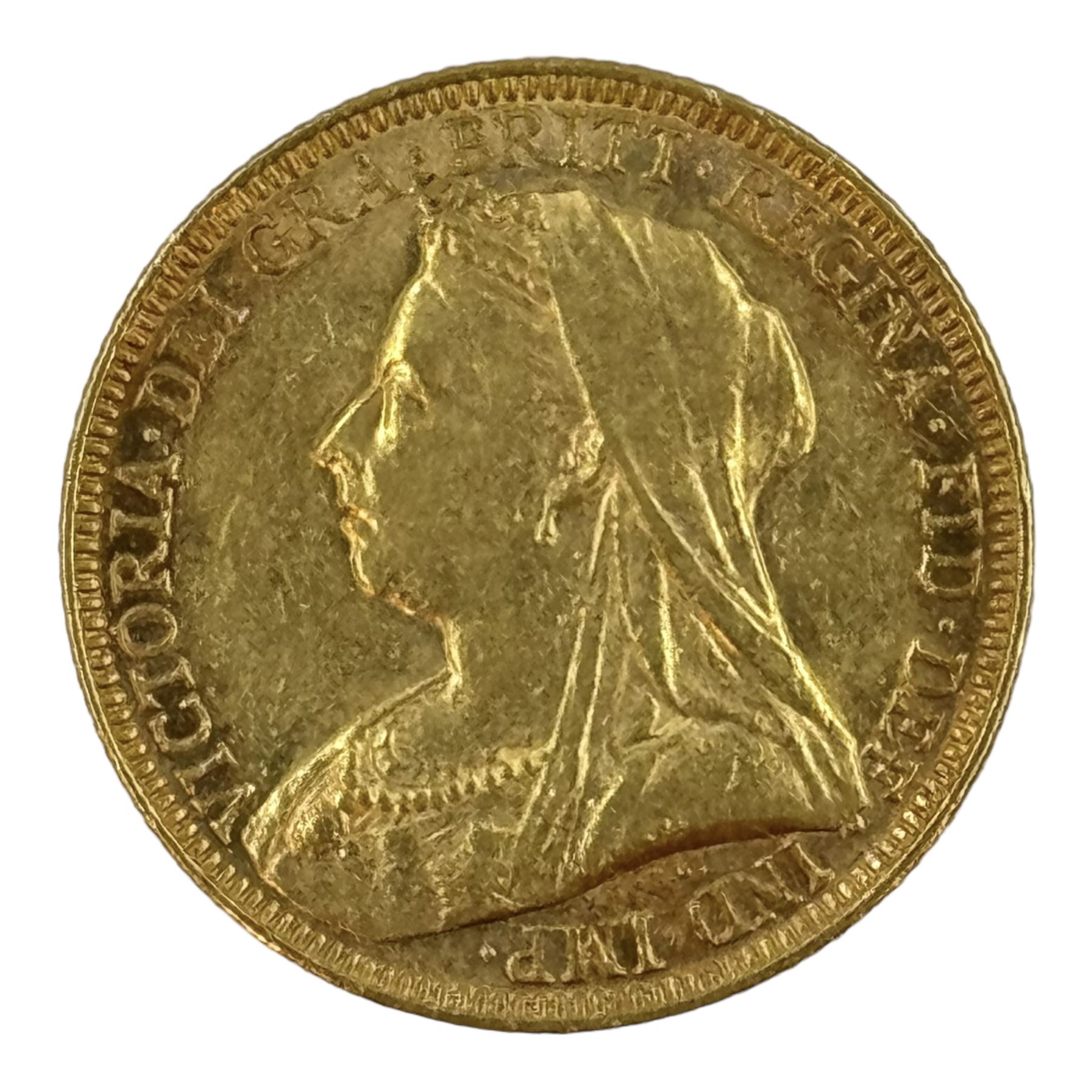 Queen Victoria 1897 gold full sovereign coin, Melbourne mint