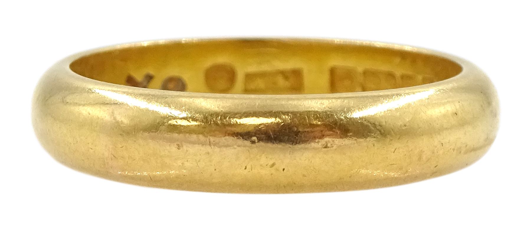 22ct gold wedding band, Birmingham 1963 