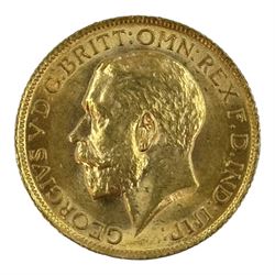 King George V 1913 gold full sovereign coin