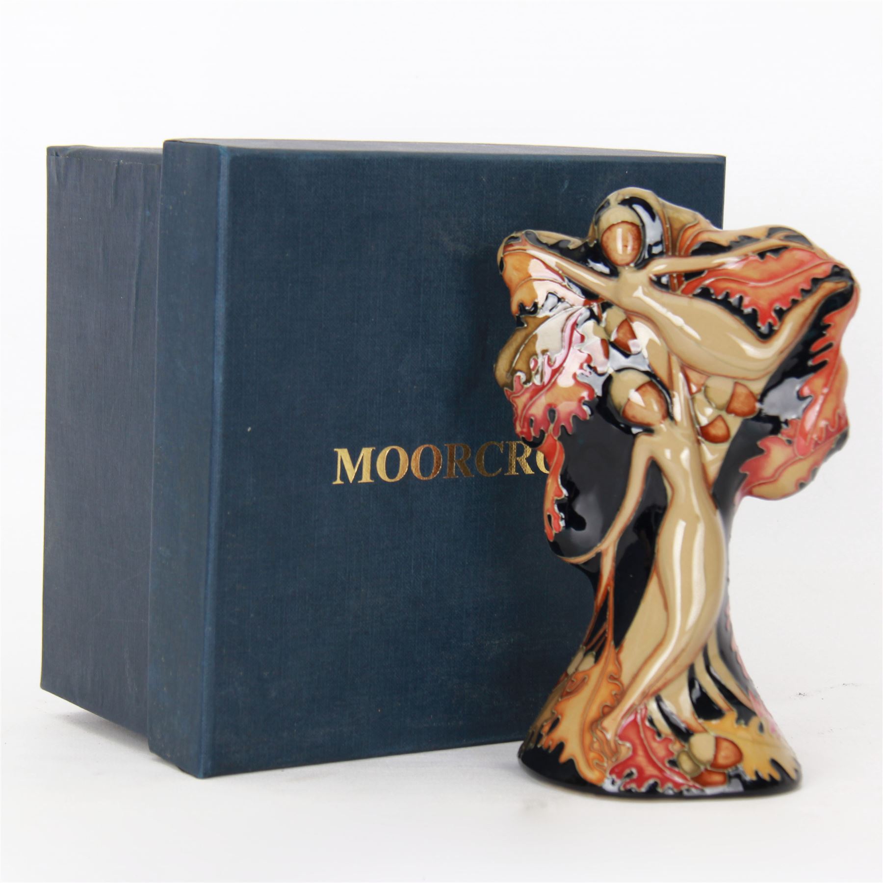 Moorcroft Oak Nymph sculpture, designed by Kerry Goodwin 2010, with original box, H18cm