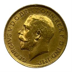 King George V 1912 gold full sovereign coin