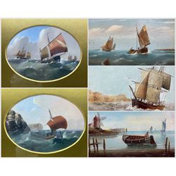 Edward King Redmore (Hull 1860-1941): Coastal Scenes, four oils on panel, one on canvas, s...