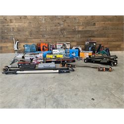 Various tools to include, SGS 2.5 ton trolley jack, Black and Decker tools, four F clamps,...