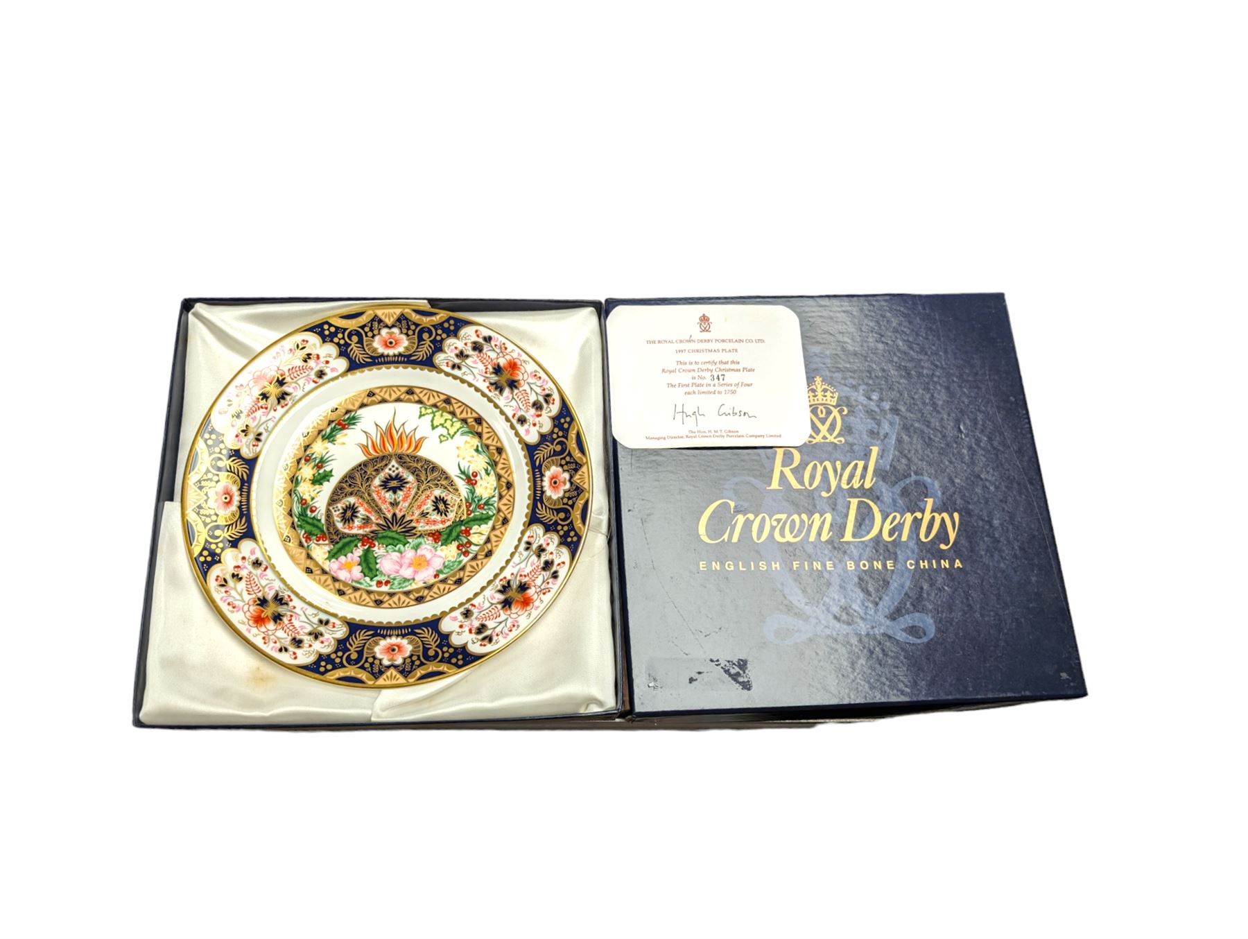 Royal Crown Derby limited edition 1997 Christmas plate, boxed