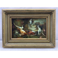 After Frans Snyders (Flemish 1579-1657): Still Life of Game, pair 20th century oils on panel signed with 'CSM' monogram 29cm x 49cm (2)