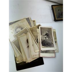 Collection of Victorian daguerreotypes, together with other photographs