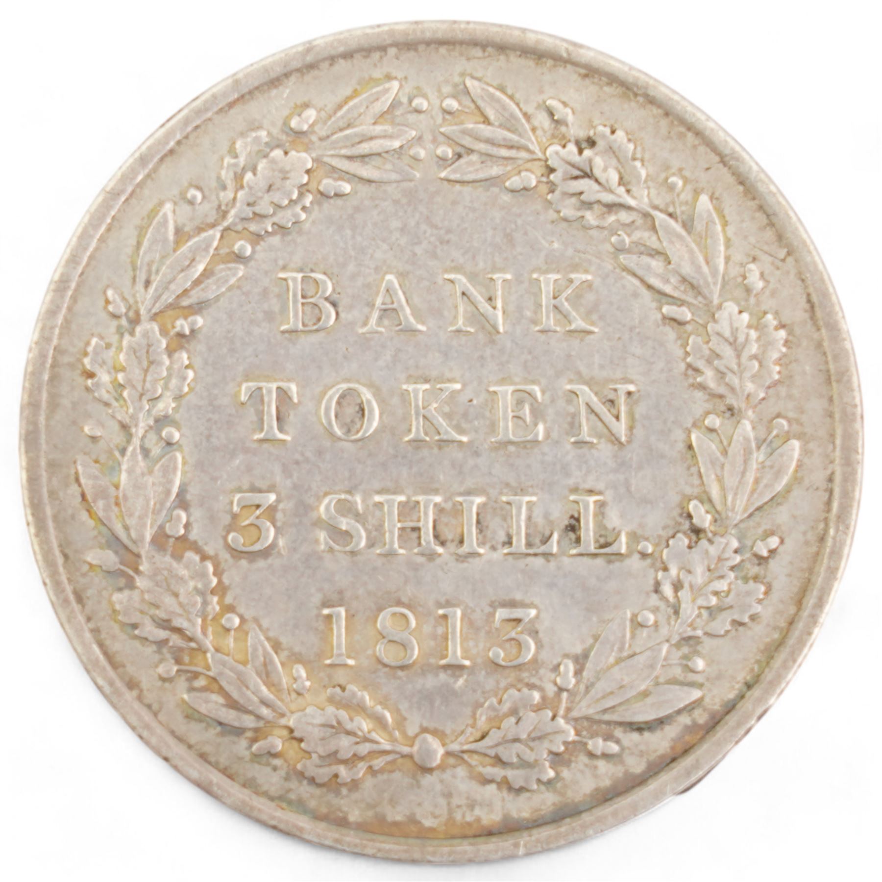 George III 1813 three shillings bank token