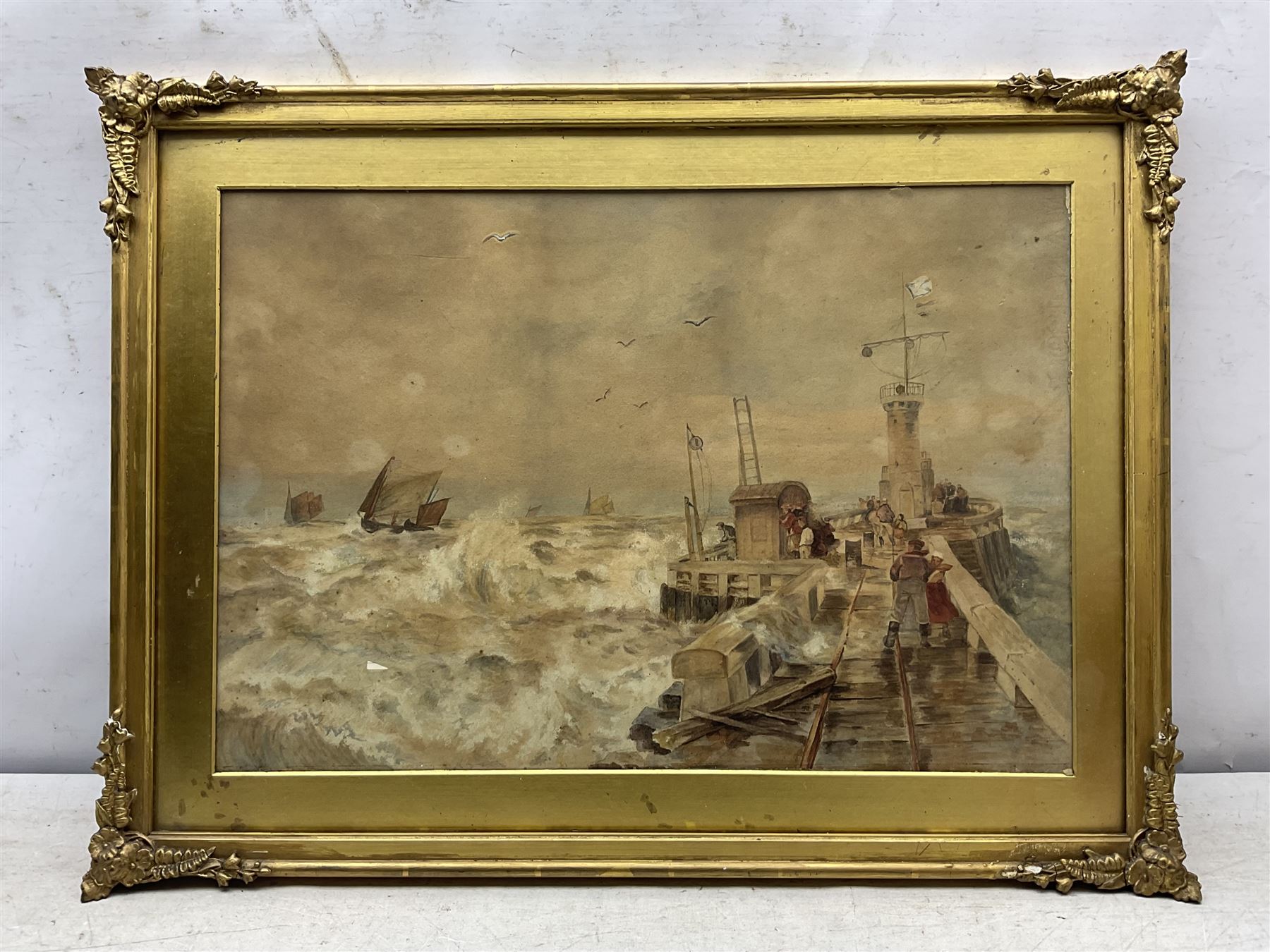 English School (19th century): Shipping off the Pier Head, watercolour unsigned 36cm x 53cm  