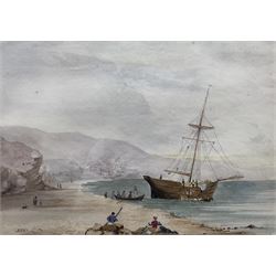 Henry Barlow Carter (British 1803-1867): Robin Hood's Bay, watercolour unsigned 17cm x 25cm 