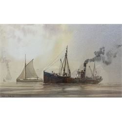 David C Bell (British 1950-): Grimsby Trawler - Deveron, watercolour signed and dated '98, 25cm x 40cm