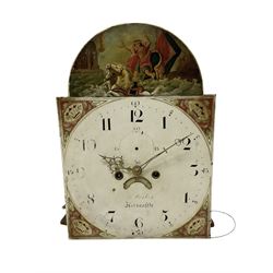 8-day -19th century painted longcase clock dial and movement -  signed J Parker of Horncas...