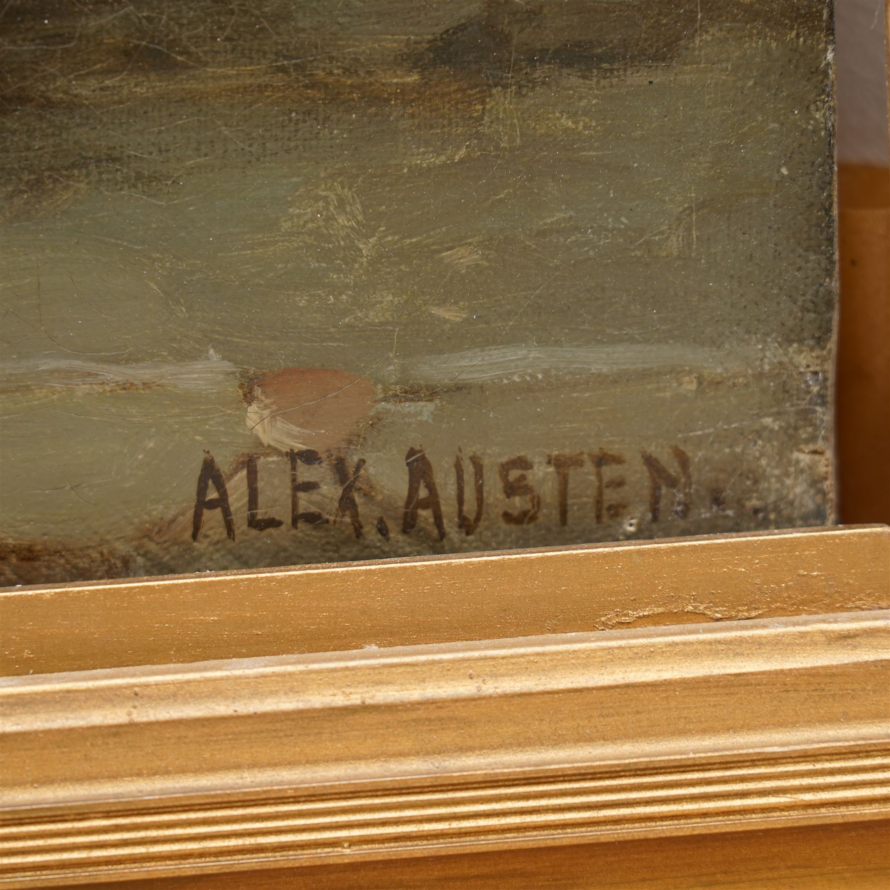 Alexander 'Alex' Austen (British 19th Century): Father and Son in a Workshop, pair oils on canvas signed 39cm x 60cm (2)