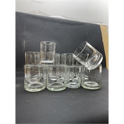 Collection of tumbler glasses, possibly Niederer, in sets of eight, comprising high ball, whisky and rocks