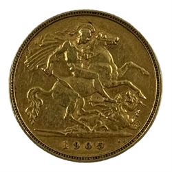 King Edward VII 1905 gold half sovereign coin