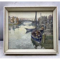 Harry Wanless (British c1872-1934): Fishing Boats by the Quayside Whitby Harbour, watercolour signed 23cm x 26cm
Provenance: direct from the artist's family, part of a collection never previously seen on the market