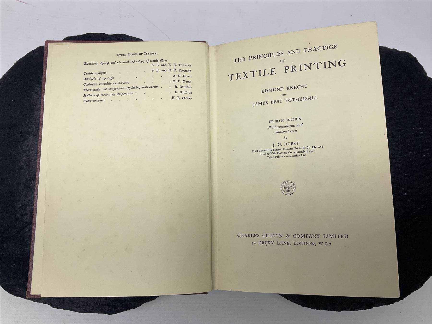 Edmund Knecht and James Best Fothergill; The Principle and Practice of Textile Printing, Charles Griffin & Company Limited, London fourth edition 1952 