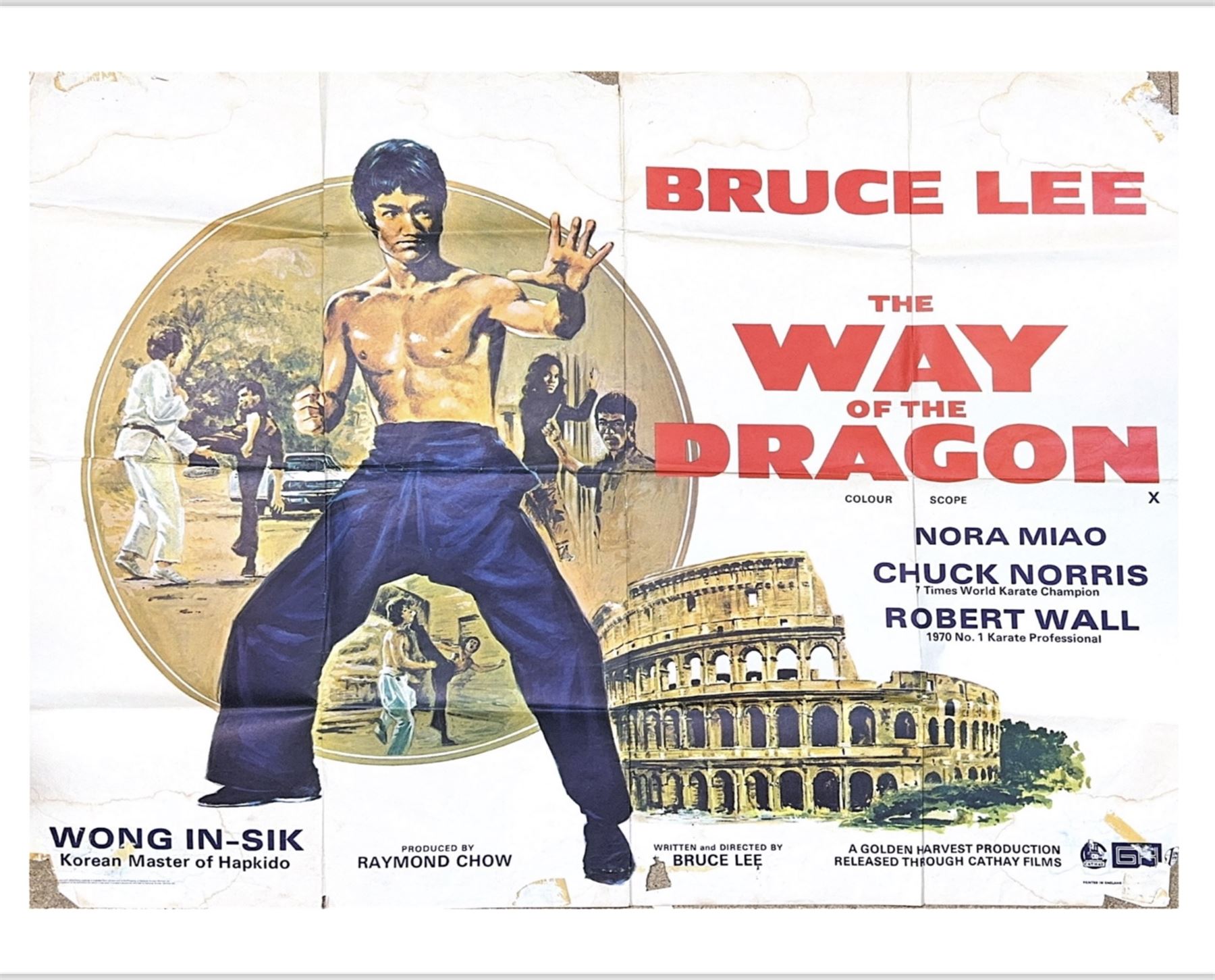 Bruce Lee 'The Way of the Dragon' original UK film poster, and another 'Hapkido'