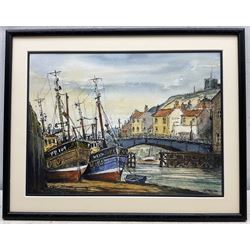 Jack Rigg (British 1927-2023): Upper Harbour 'Whitby', watercolour and ink signed and dated 1980, titled verso 27cm x 37cm