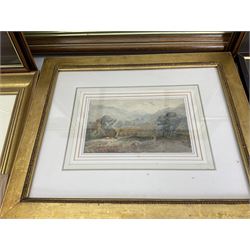 Collection of watercolours variously signed together with a set of Frank Meadow Sutcliff photographs etc (11)