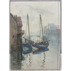 John Francis Rennie (British early 20th century): Whitby Scenes, set three watercolours signed, two dated 1901, max 30cm x 22cm (3) (unframed)