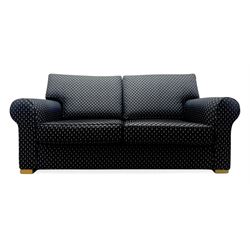 Multi-York - two-seat sofa upholstered in charcoal and silver fabric