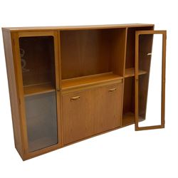 Mid-to-late 20th century teak wall unit