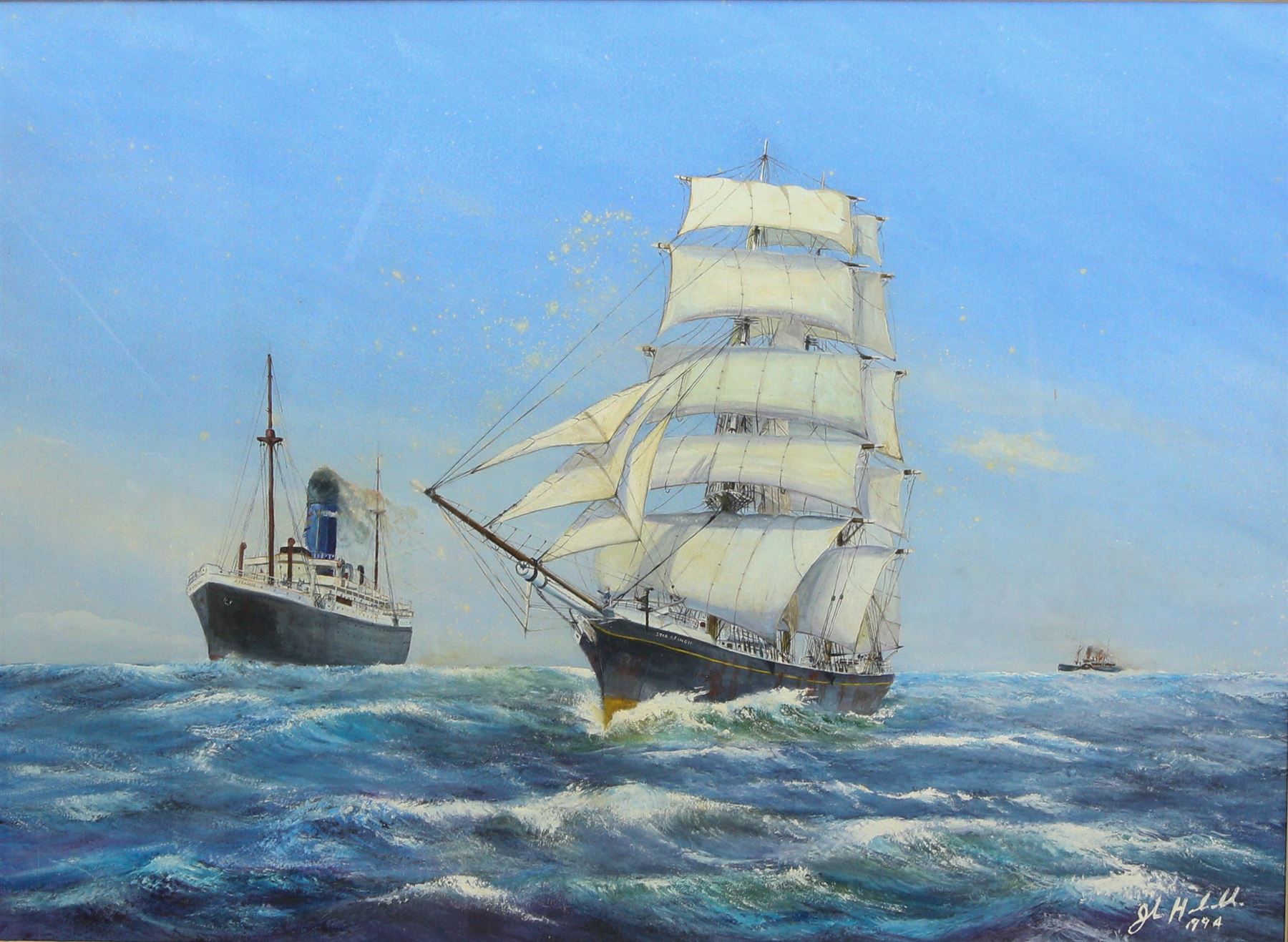 English School (20th Century): Star of India, watercolour and gouache indistinctly signed and dated 1994, 52cm x 70cm 