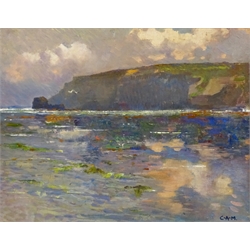 Campbell Archibald Mellon (British 1876-1955): 'Off Cromer', oil on board signed with initials by a later hand, titled verso 28cm x 36cm

