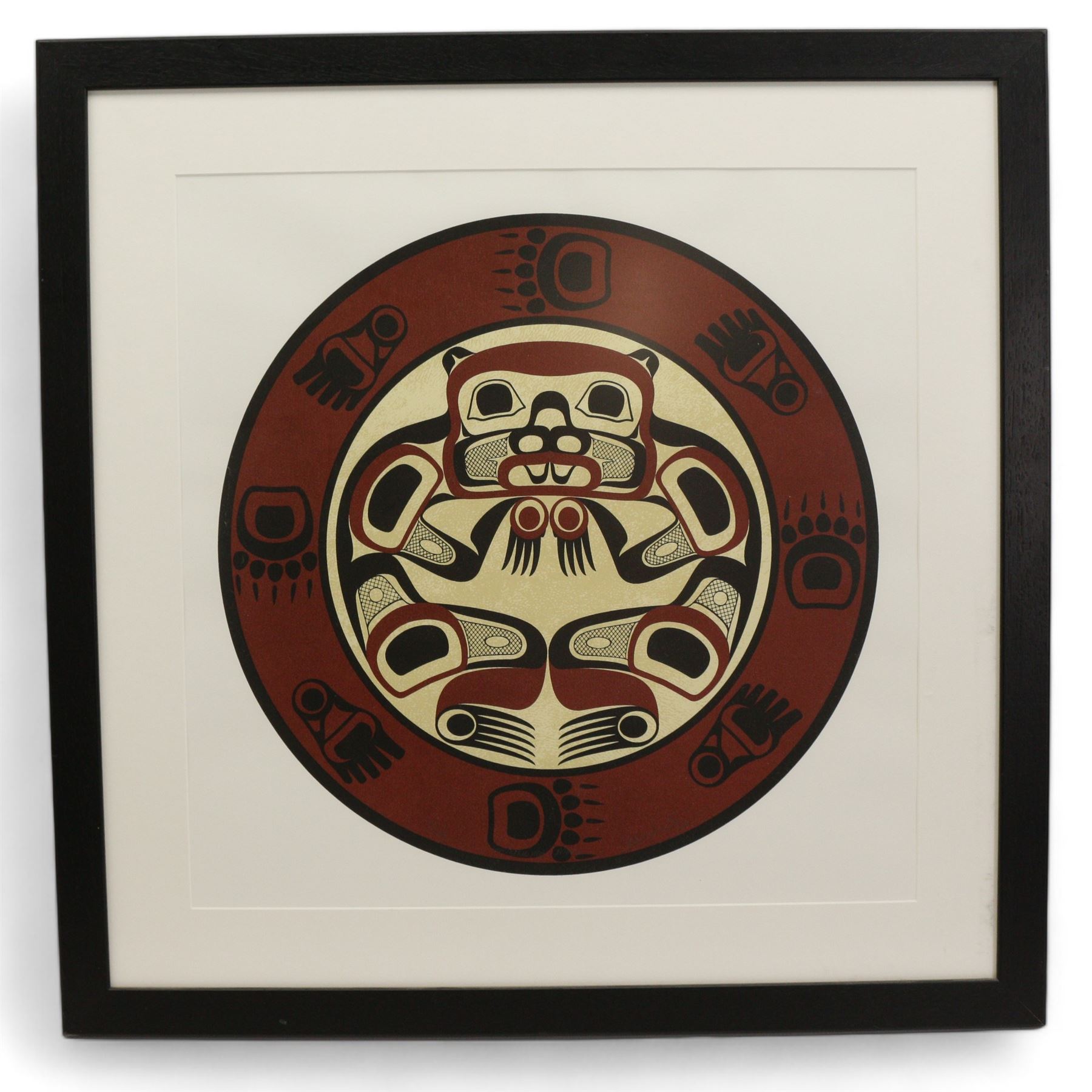 Roy Henry Vickers CM OBC (Canadian First Nations 1946-): 'Groundhog Moon', signed titled numbered 118/150 and dated 2005 in pencil, with COA verso, 45cm diameter