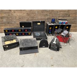 Collection of vintage disco equipment, to include Sony separates, cabinet lights, mixers, ...