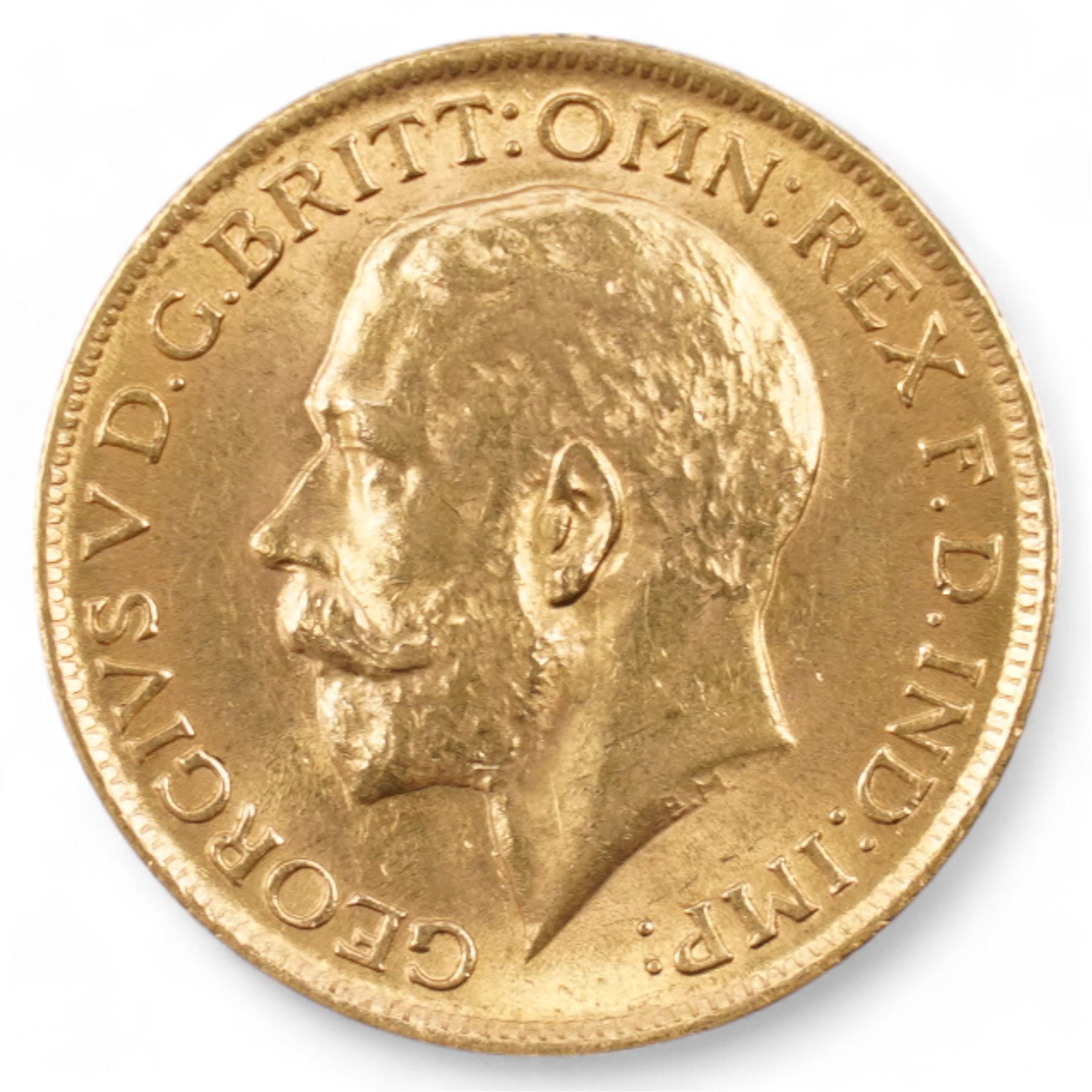 King George V 1914 gold full sovereign coin