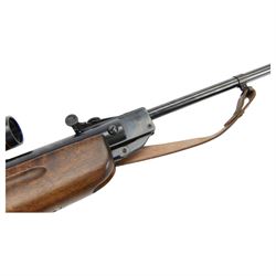 Weihrauch model HW35 air rifle Kal.5.5, with A.S.I De Luxe 4 x 32 scope, overall L121cm serial no. 989962