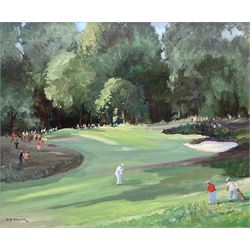 Gordon Clifford Barlow (British 1913-2005): 'Sunningdale Golf Club - 7th Hole Old Course', oil on canvas signed, titled verso 50cm x 60cm 