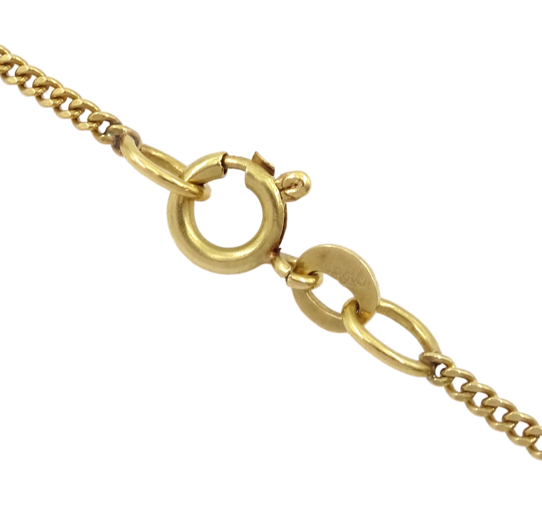 18ct gold chain link necklace, stamped 750