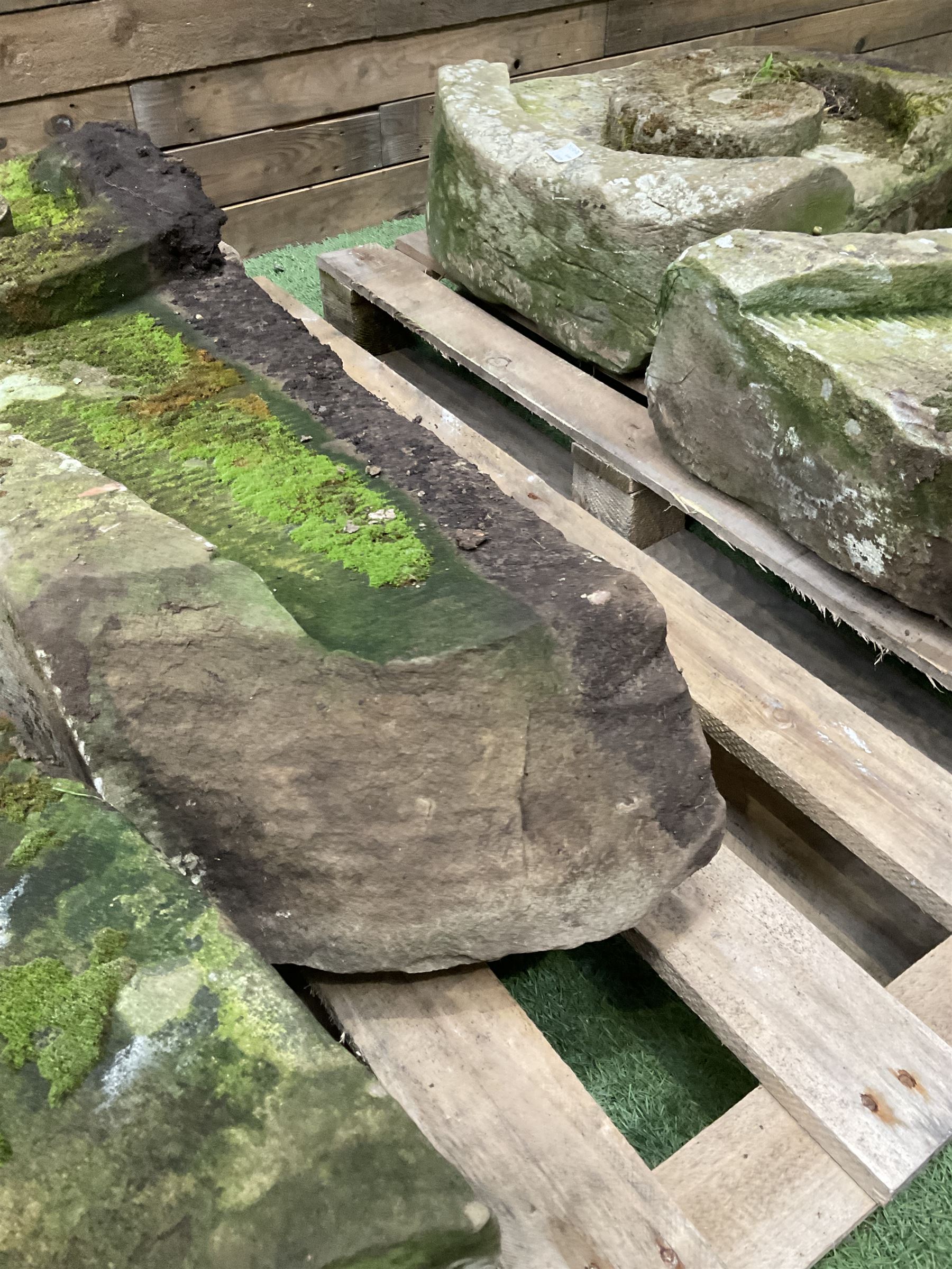 Late 18th century stone garden arbour pediment - THIS LOT IS TO BE COLLECTED BY APPOINTMENT FROM DUGGLEBY STORAGE, GREAT HILL, EASTFIELD, SCARBOROUGH, YO11 3TX