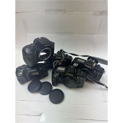 Five Canon EOS camera bodies, comprising EOS 650 serial no. 1399895, EOS 700 serial no. 1720040, EOS 750 serial no. 1334559, and two EOS 620 examples, serial nos. 1155796 & 1914285 