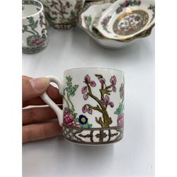 Coalport Indian Tree pattern  coffee service including side pouring coffee pot, five coffee cans and saucers etc approx 20 pieces