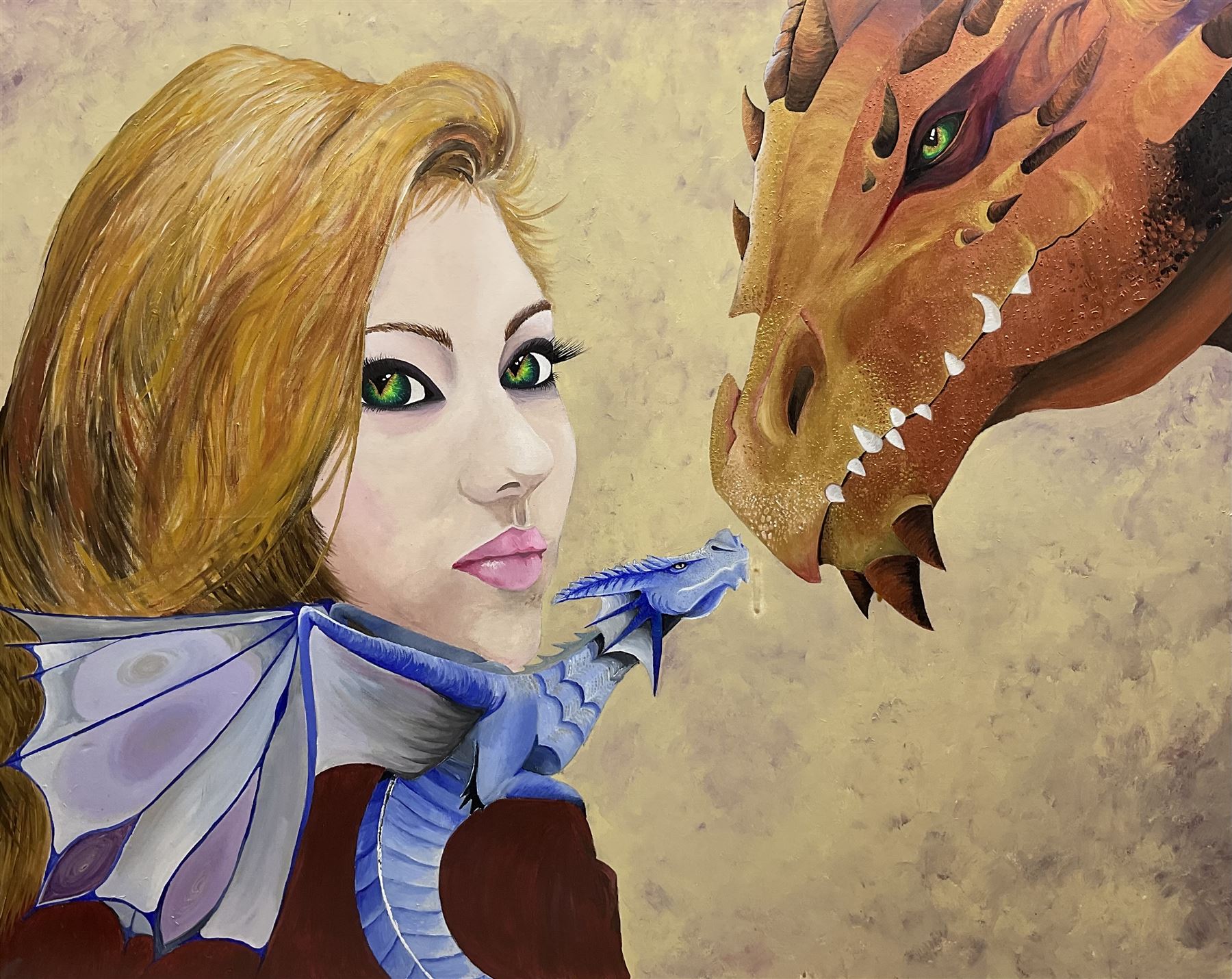 English School (Contemporary): 'Game of Thrones', oil on canvas unsigned, titled verso 80cm x 100cm (unframed)