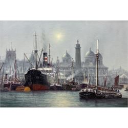 Jack Rigg (British 1927-2023): Prince's Dock - Hull, oil on canvas board signed, further s...