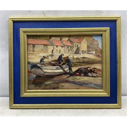 Robert Jobling (Staithes Group 1841-1923): Coble in Staithes Beck, oil on canvas unsigned 30cm x 40cm
Provenance: acquired by the vendor from the artist's great-grandson approximately 20 years ago - never previously been on the open market