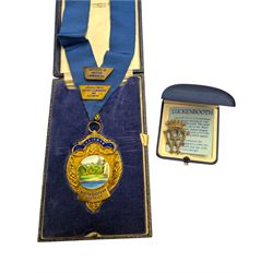 Silver-gilt and enamel Chairman chain of office for the Institute of British Launderers an...