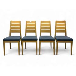 Lucian Ercolani for Ercol - set of four 'Romana' dining chairs, ladderback design with fou...