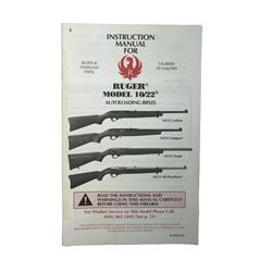 SECTION 1 FIREARMS CERTIFICATE REQUIRED - Ruger model 10-22 .22lr semi auto rifle with 46cm (18