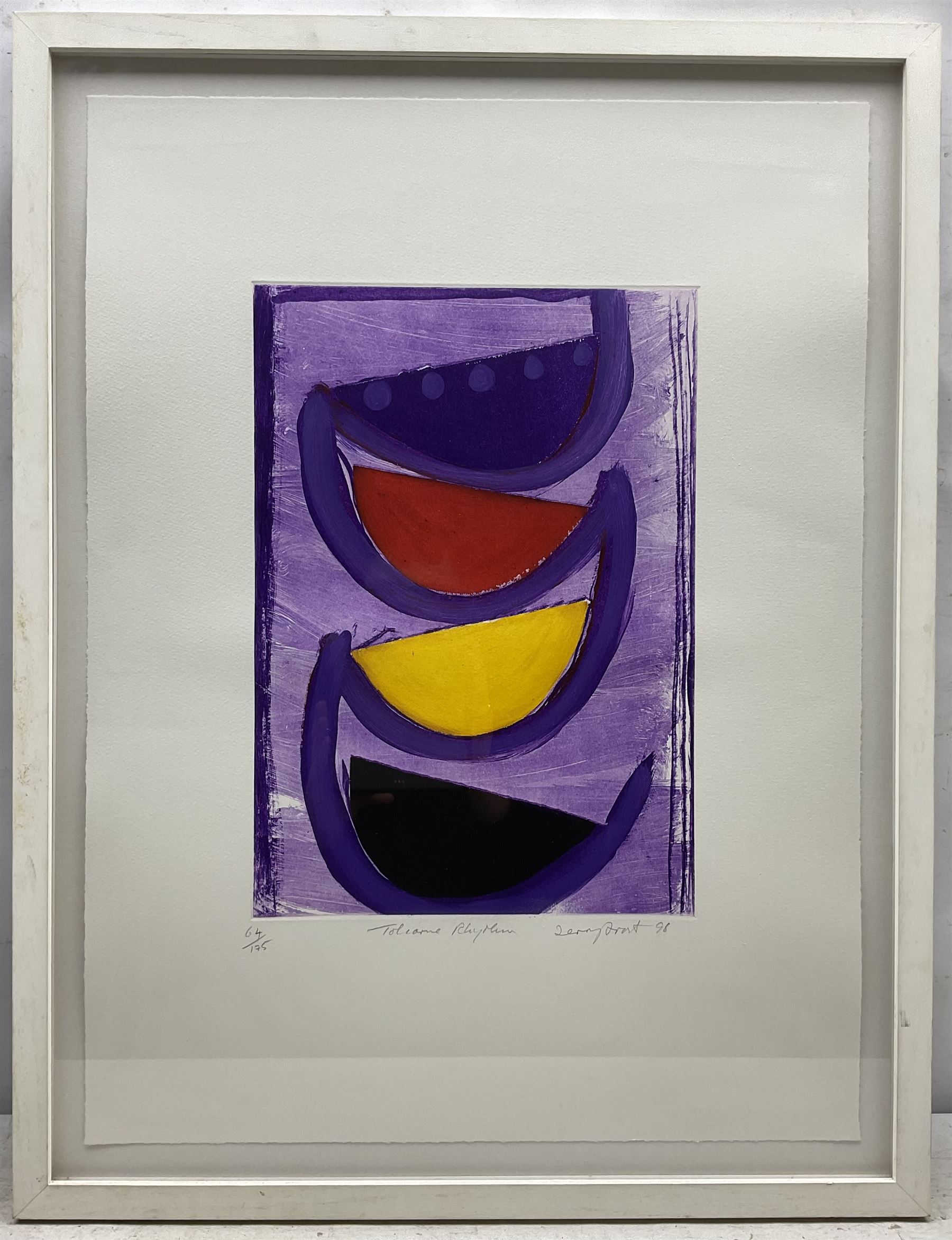 Sir Terry Frost RA (British 1915-2003): 'Tolcarne Rhythm' (Kemp 184), etching with aquatint in colours signed titled dated '98 and numbered 64/175 in pencil 39.5cm x 27.5cm with full margins 64cm x 48cm