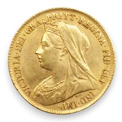 Queen Victoria 1895 gold half sovereign coin