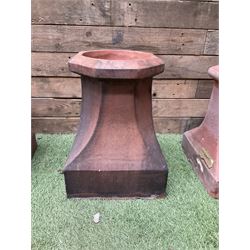 Set of three terracotta chimney pots - THIS LOT IS TO BE COLLECTED BY APPOINTMENT FROM DUGGLEBY STORAGE, GREAT HILL, EASTFIELD, SCARBOROUGH, YO11 3TX