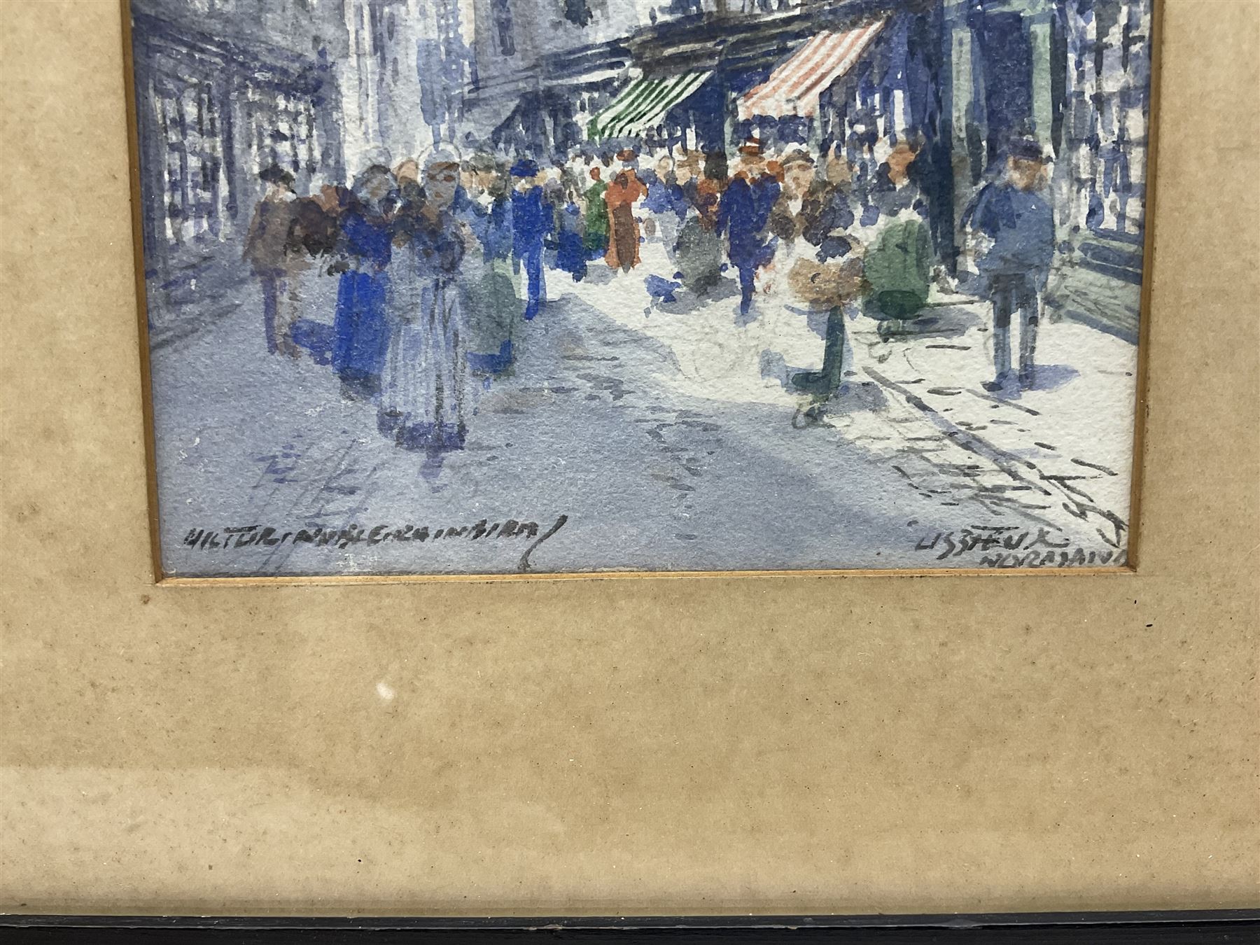 Victor Noble Rainbird (British 1887-1936): Street in 'Normandy', watercolour signed and titled 22cm x 15cm