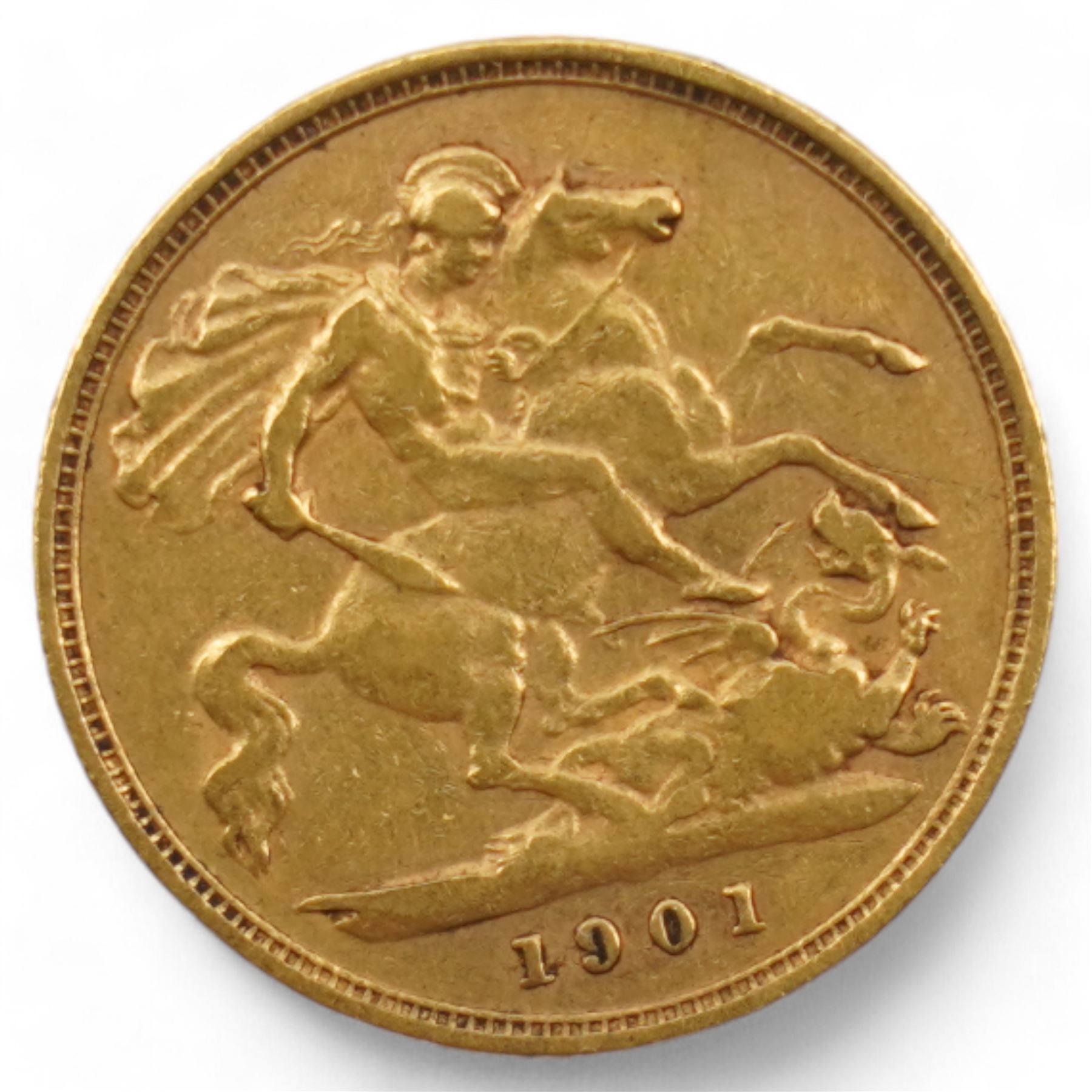 Queen Victoria 1901 gold half sovereign coin