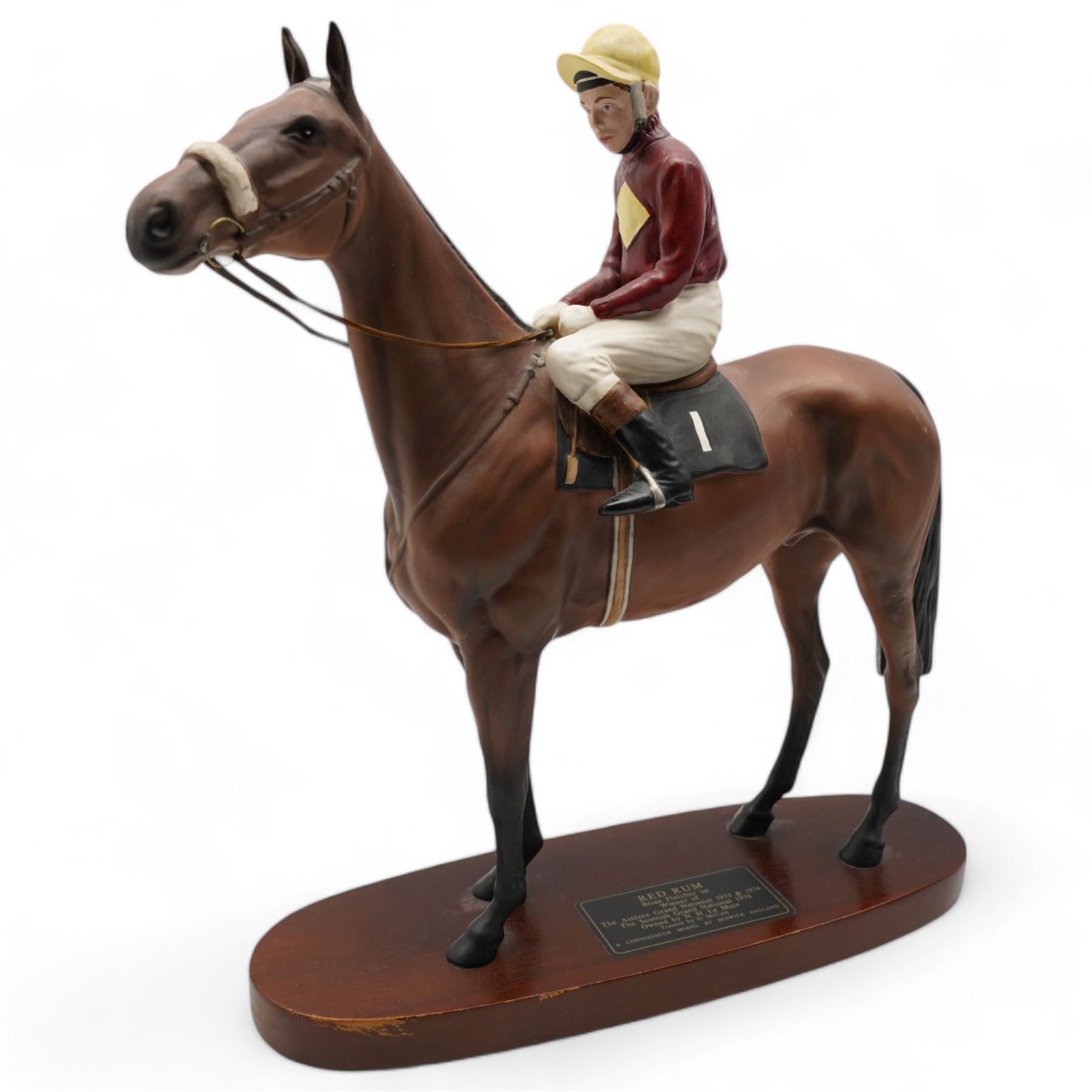 Beswick Connoisseur Red Rum with Brian Fletcher up, model no. 2511, H32cm